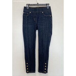 Nygard Blue Women's Luxe Denim Ankle 360/4 Way Stretch Jeans Petite Small (6-8)